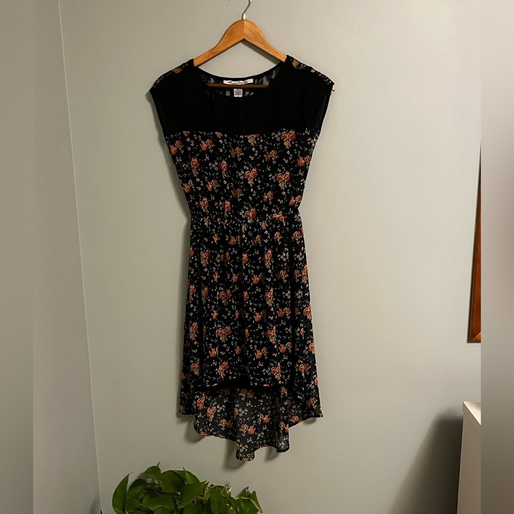 Floral high-low lace dress